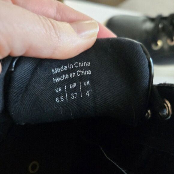 Aldo Ailanna Women's Hidden Wedge Black 6.5 Ancle Snickers Casual Zip Gold - Picture 4 of 6